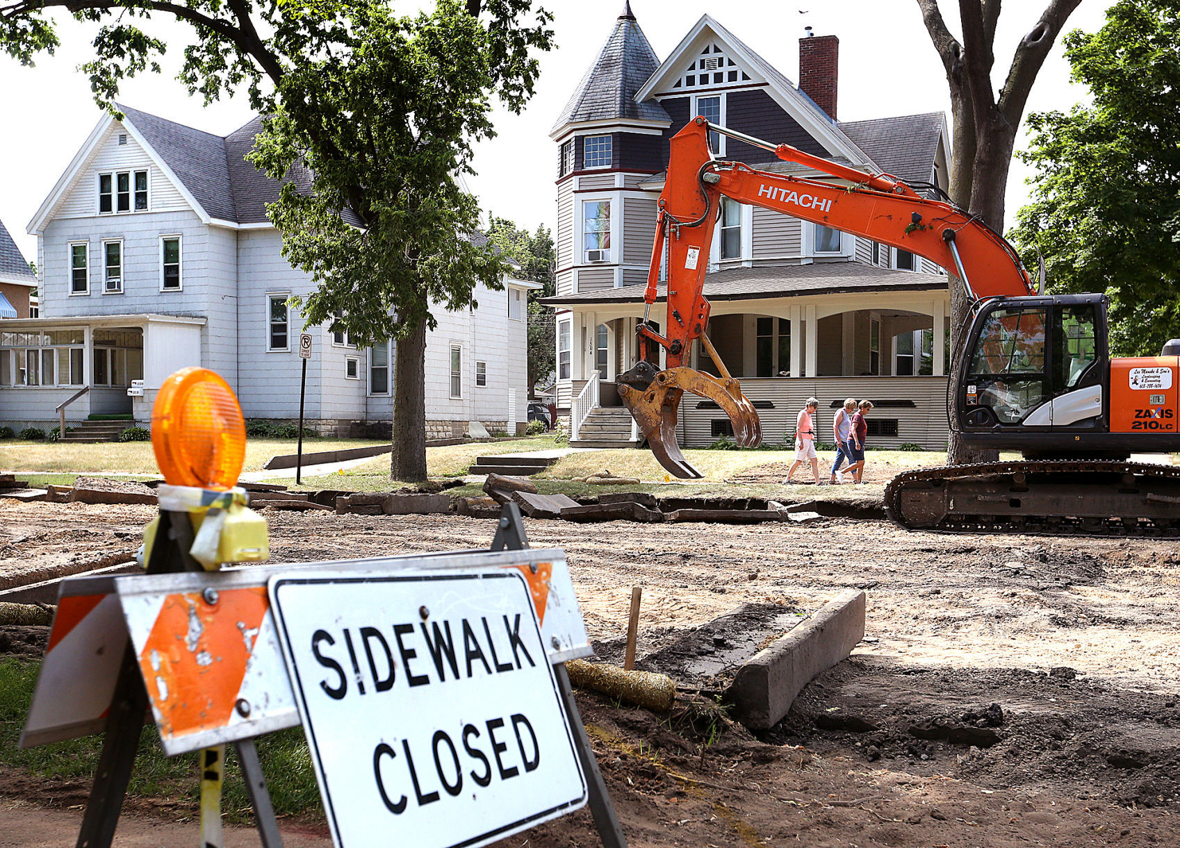 Sidewalks closed
